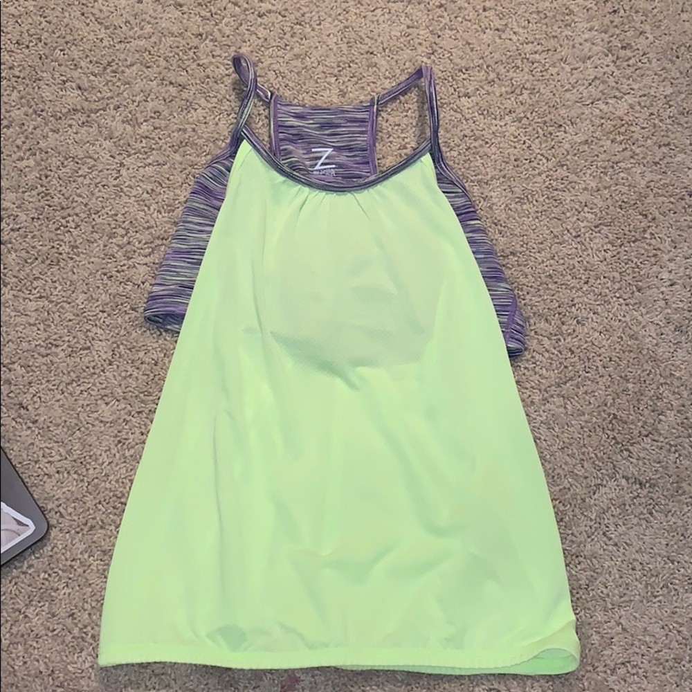 Zella yellow/purple Atheltic Tank